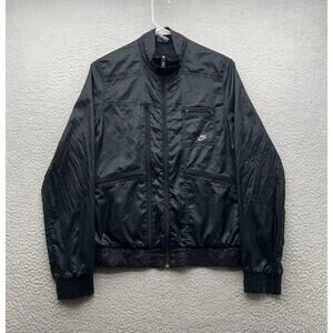 Nike Running Jacket Womens Medium M Black Full Zip Lightweight Vented 362523-010